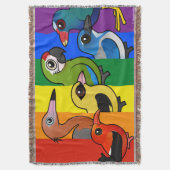 Birdorable Pride Flag Deken (Voorkant Verticaal)