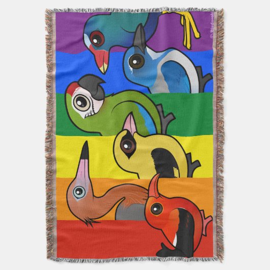 Birdorable Pride Flag Deken (Voorkant Verticaal)