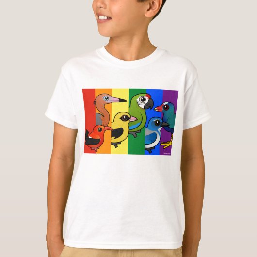 Birdorable Pride Flag T-shirt (Voorkant)