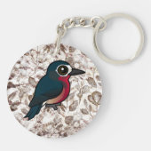 Birdorable Puerto Ricaanse specht Sleutelhanger (Achterkant)