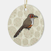 Birdorable Puerto Rican Lizard-Cuckoo Keramisch Ornament (Links)