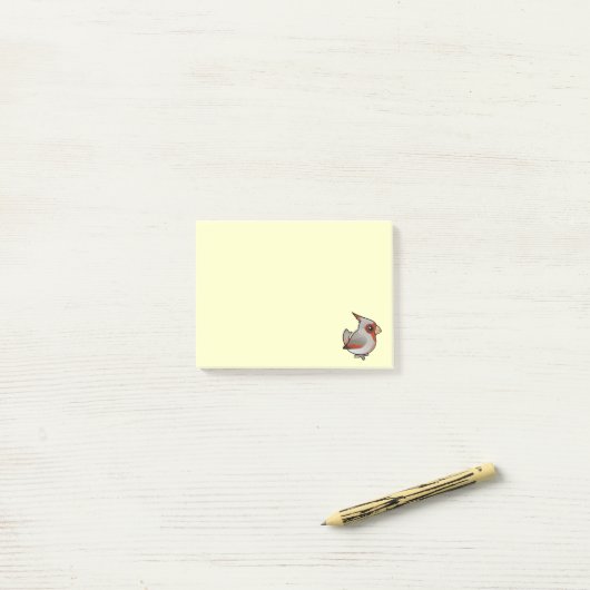 Birdorable Pyrhuloxia Post-it® Notes (Op bureau)