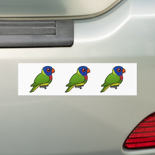Birdorable Rainbow Lorikeet Bumpersticker (Op auto)