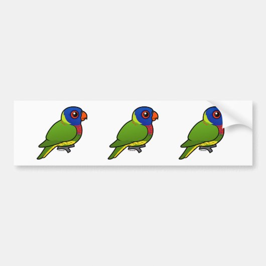 Birdorable Rainbow Lorikeet Bumpersticker (Voorkant)