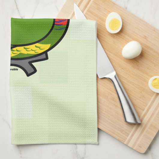 Birdorable Rainbow Lorikeet Theedoek (Quarter Fold)