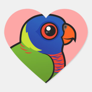 Birdorable Rainbow Loriket Hart Sticker