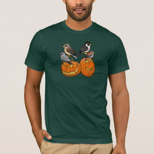 Birdorable Raptors op pompoenen T-shirt