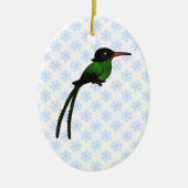 Birdorable Red-billed Streamertail Hummingbird Keramisch Ornament (Voorkant)