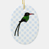 Birdorable Red-billed Streamertail Hummingbird Keramisch Ornament (Achterkant)