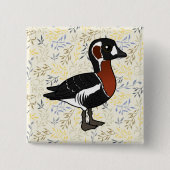 Birdorable Red-breasted Goose Vierkante Button 5,1 Cm (Voorkant)