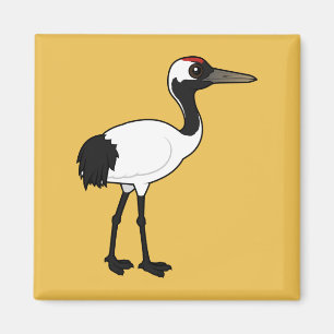 Birdorable Red-crowed Crane Magneet