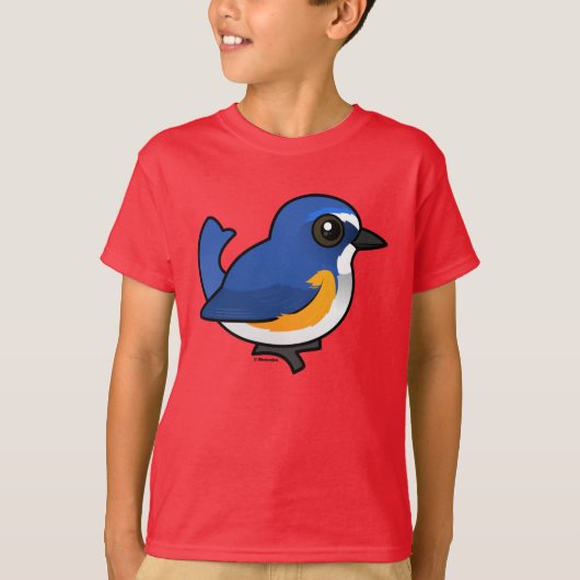 Birdorable Red-flanked Bluetail T-shirt (Voorkant)