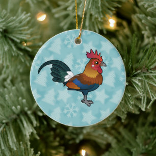 Birdorable Red Junglefowl Keramisch Ornament