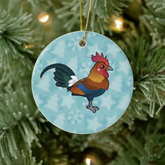 Birdorable Red Junglefowl Keramisch Ornament (Boom)