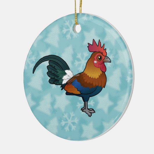 Birdorable Red Junglefowl Keramisch Ornament (Links)