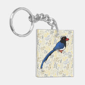 Birdorable Red-kiezelblauw-Magpie Sleutelhanger (Voorkant Links)