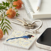 Birdorable Red-kiezelblauw-Magpie Sleutelhanger (Voorkant Rechts)