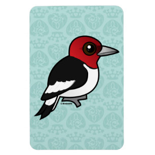 Birdorable Red-kopige Woodpecker Magneet