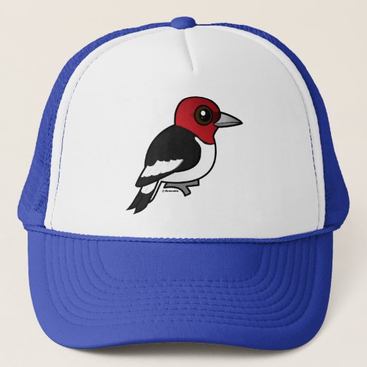 Birdorable Red-kopige Woodpecker Trucker Pet (Voorkant)