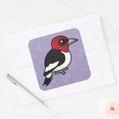 Birdorable Red-kopige Woodpecker Vierkante Sticker (Envelop)