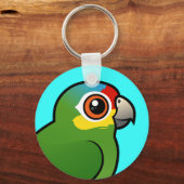 Birdorable Red-lored Parrot Sleutelhanger (Voorkant)