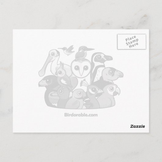 Birdorable Resplendent Quetzal Briefkaart (Achterkant)