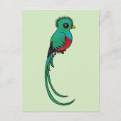 Birdorable Resplendent Quetzal Briefkaart (Voorkant)