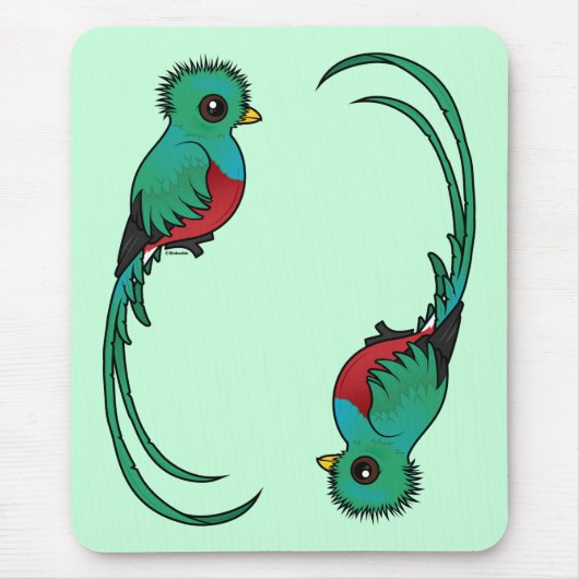 Birdorable Resplendent Quetzal Muismat (Voorkant)