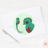 Birdorable Resplendent Quetzal Ronde Sticker (Envelop)