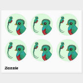 Birdorable Resplendent Quetzal Ronde Sticker (Vel)