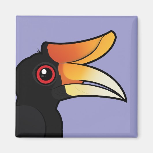 Birdorable Rhinoceros Hornbill Magneet (Voorkant)