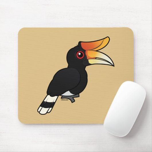 Birdorable Rhinoceros Hornbill Muismat (Met muis)