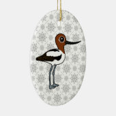 Birdorable Roodhals Avocet Schattigee Cartoon Bird Keramisch Ornament (Rechts)