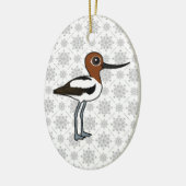 Birdorable Roodhals Avocet Schattigee Cartoon Bird Keramisch Ornament (Links)