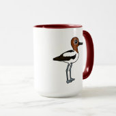 Birdorable Roodhals Avocet Schattigee Cartoon Bird Mok (Voorkant rechts)