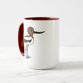 Birdorable Roodhals Avocet Schattigee Cartoon Bird Mok (Voorkant links)