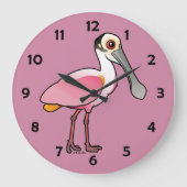 Birdorable Roseate Spoonbill Grote Klok (Voorkant)