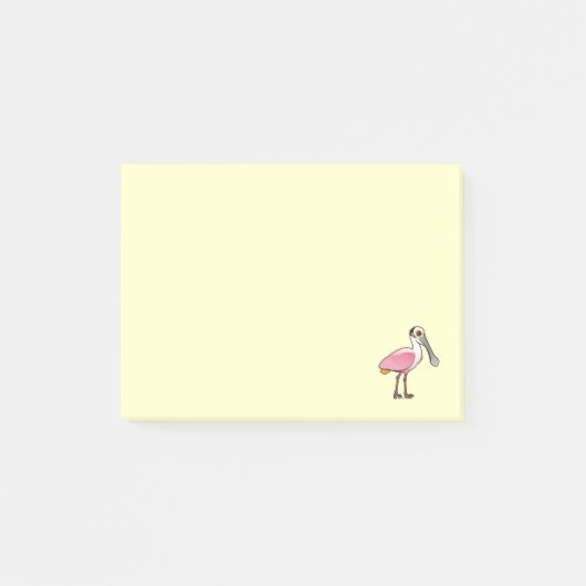 Birdorable Roseate Spoonbill Post-it® Notes (Voorkant)