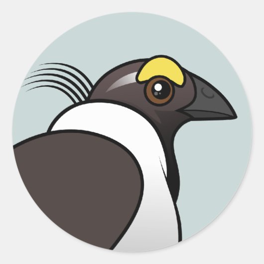 Birdorable Sage Grouse Ronde Sticker (Voorkant)