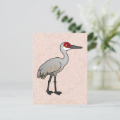Birdorable Sandhill Crane Briefkaart (Staand voorkant)