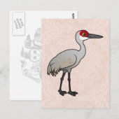 Birdorable Sandhill Crane Briefkaart (Voorkant / Achterkant)