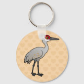 Birdorable Sandhill Crane Sleutelhanger (Voorkant)