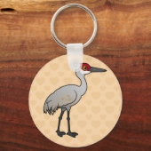 Birdorable Sandhill Crane Sleutelhanger (Voorkant)