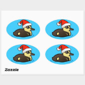 Birdorable Santa Duckling Ovale Sticker (Vel)