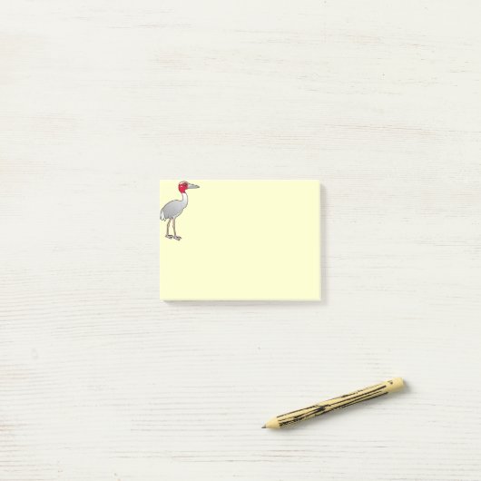 Birdorable Sarus Crane Post-it® Notes (Op bureau)