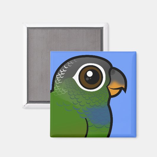 Birdorable Scaly-headed Parrot Magneet (Voorkant / Achterkant)
