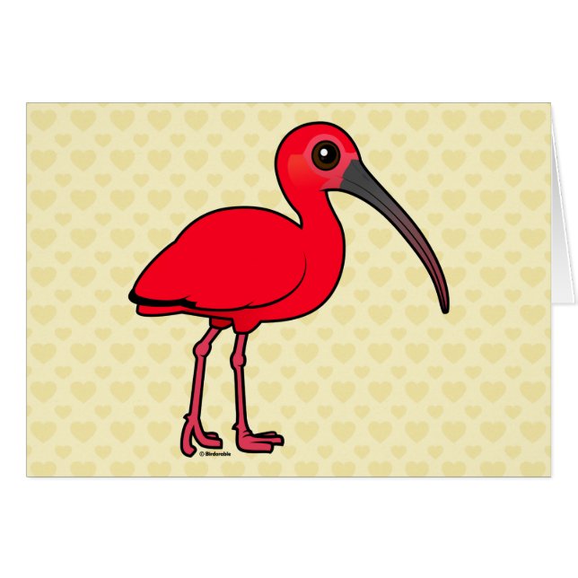 Birdorable Scarlet Ibis (Voorkant Horizontaal)