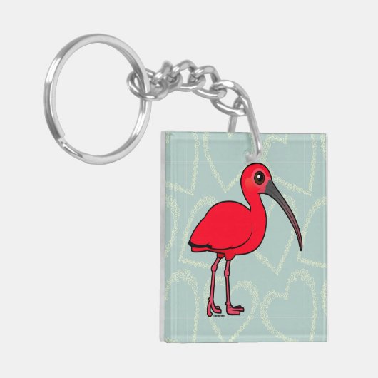 Birdorable Scarlet Ibis Sleutelhanger (Voorkant Links)