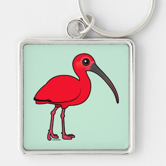 Birdorable Scarlet Ibis Sleutelhanger (Voorkant)