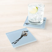 Birdorable Scissor tailed Flychatcher Glazen Onderzetter (Schuin)